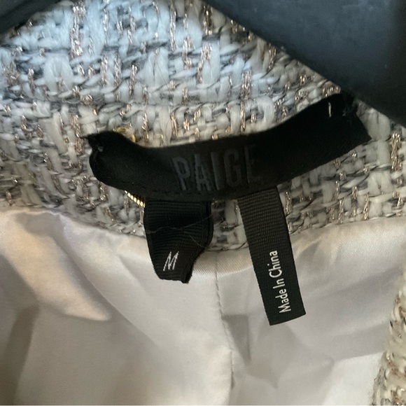 Paige Tweed Cropped Blazer with pearl like buttons - Picture 3 of 8